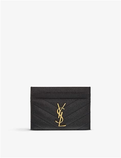 ysl card holder brown|ysl card holder selfridges.